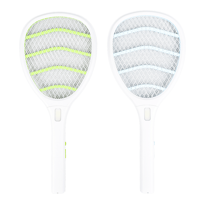 مضرب بعوض كهربائي FF-987A بسعة 400 مللي أمبير في الساعة، مزود ببطارية رصاص حمضية ثنائية اللون على شكل رقم ثمانية مع ضوء